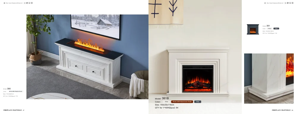 Electric Fireplace Collection — catalogue page preview